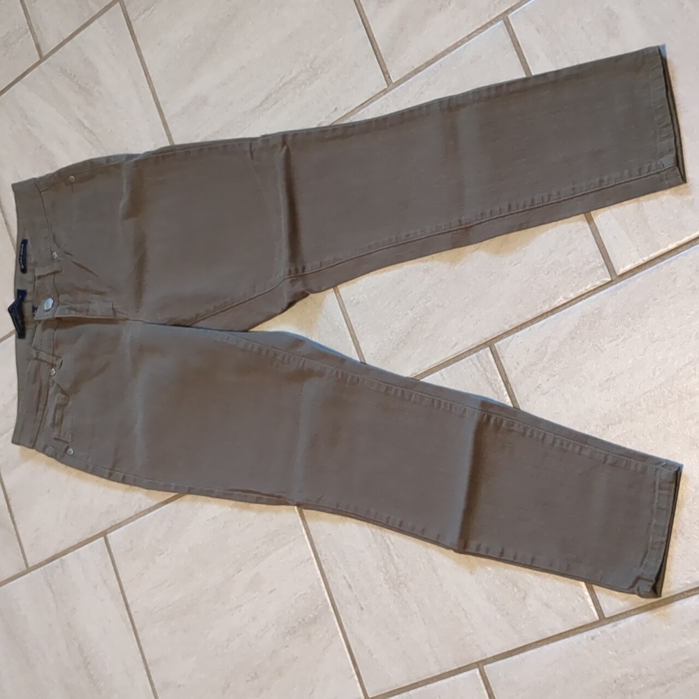 Adrian Vittadini Skinny Ankle Jeans Soft Olive Green Size 4